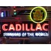 New Cadillac Double-Sided Painted Neon Sign with Bullnose 72"W x 48"H